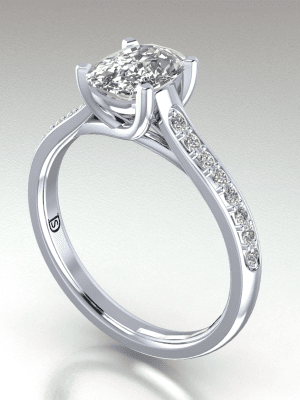 Cushion Shaped Diamond Engagement Ring