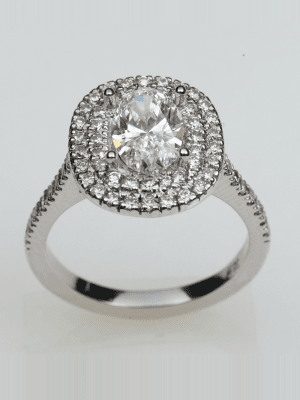 Double Halo Diamond Engagement Ring Semi Mount