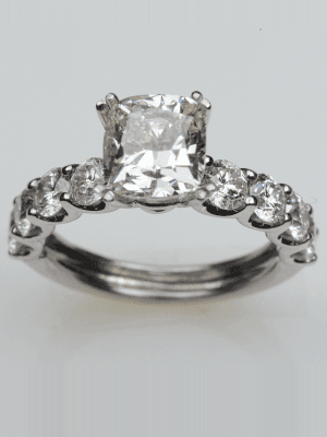 Double Prong Engagement Ring