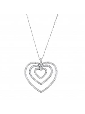 Multiple Open Hearts Pendant