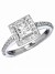 Affordable Princess Cut Engagement Ring in 18k White Gold
