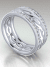 Braided Diamond Wedding Ring in 18k White Gold