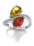 Colored Pear Shape Stone Rings