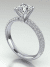 Domed Pave Diamond Engagement Ring