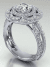 Double Halo Pave Engagement Ring