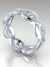Infinity Diamond Wedding Ring in 18k White Gold