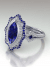 Marquise Cut Sapphire Engagement Ring