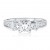 Princess Cut Side Stone Diamond Engagement Ring