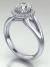 Split Shank Halo Diamond Engagement Ring