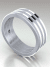 Square Shaped Wedding Band in 18k White Gold