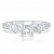 Three Stone Princess Cut Diamond Engagement Ring in Platinum