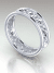 Wave Shaped Wedding Ring in 18k White Gold