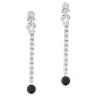Black Diamond Dangle Earrings