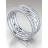 Braided Diamond Wedding Ring in 18k White Gold