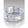 Braided Diamond Wedding Ring in 18k White Gold
