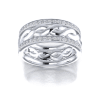 Braided Diamond Wedding Ring in 18k White Gold