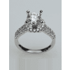 Classic Four Prong Engagement Ring in 18k White Gold