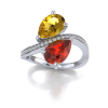 Colored Pear Shape Stone Rings