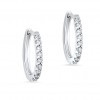Diamond Huggie Hoop Earrings