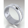 Diamond Milgrain Wedding Band in 18k White Gold