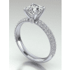 Domed Pave Diamond Engagement Ring