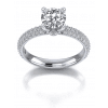 Domed Pave Diamond Engagement Ring