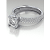 Domed Pave Diamond Engagement Ring