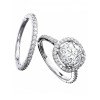Double Halo Bridal Set