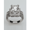 Engraved Semi Mount in 18k White Gold
