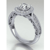 Filigree Vintage Style Engagement Ring