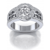 Fleur de Lis Engagement Ring