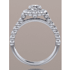 Halo Cathedral Engagement Ring with Bezel Set Diamonds