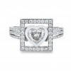 Heart Shape Bezel Set Engagement Ring