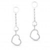 Heart Shape Pave Diamond Dangle Earrings