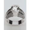 Heavy Bezel Set Engagement Ring