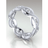 Infinity Diamond Wedding Ring in 18k White Gold