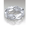Infinity Diamond Wedding Ring in 18k White Gold
