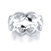 Infinity Diamond Wedding Ring in 18k White Gold