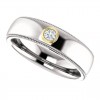 Mens Bezel Set Wedding Ring