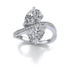 Two Pear Shaped Engagement Ring