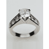 Princess Cut Diamond Engagement Ring Diagonally Set