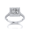 Princess Cut Halo Engagement Ring