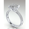 Princess Cut Micro Pave Engagement Ring