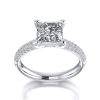 Princess Cut Micro Pave Engagement Ring