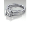 Rope Twist Split Shank Engagement Ring