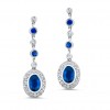 Sapphire Oval Dangle Earrings