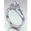Split Shank Halo Diamond Engagement Ring