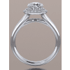 Split Shank Halo Diamond Engagement Ring