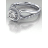 Split Shank Halo Diamond Engagement Ring
