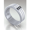 Square Shaped Wedding Band in 18k White Gold